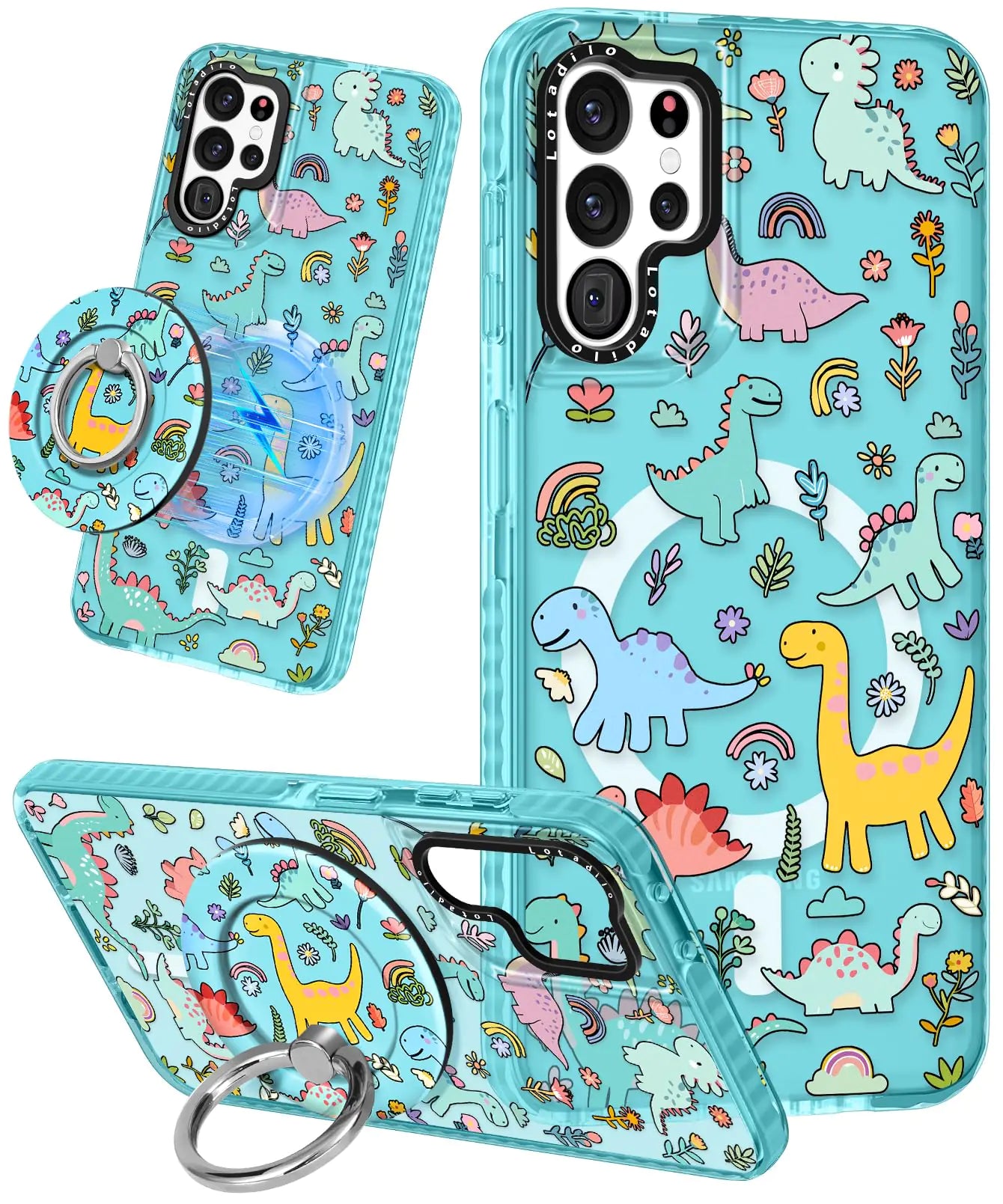Cute Case for Samsung Galaxy S21 for Women Girls - Funny Design Compatible with Magsafe Magnetic Ring Holder Kickstand Art Constellation Fashion Pattern TPU Phone Covers