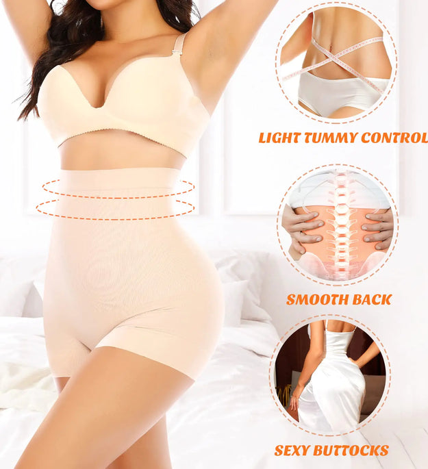 Womens Seamless Shaping Boyshorts Panties Tummy Control Underwear Slimming Shapewear Shorts #A3 High Control Mixed(2 Pack) Large