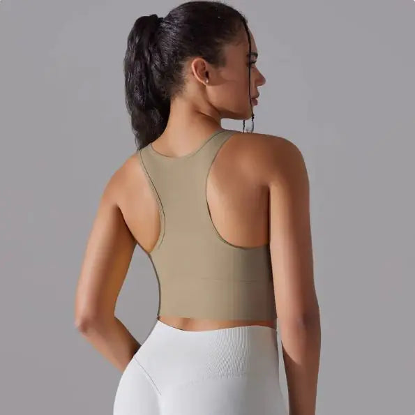 Fixed Cup Integrated Women Sports Vest Cohesion Curve